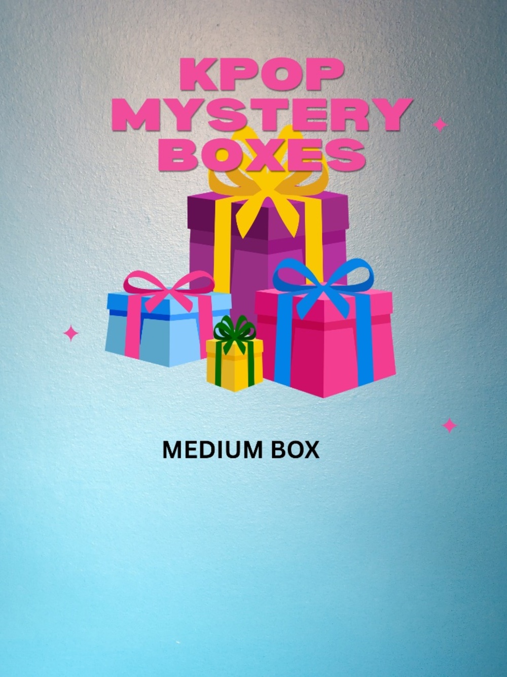 KPOP MYSTERY BOX w/signed album, photocards, & more- SIZE MEDIUM